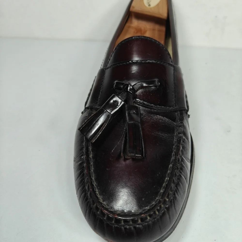 Cole Haan Men's Tassel Cordovan Burgundy Leather Loafers Pinch  03507 Size 8.5 D